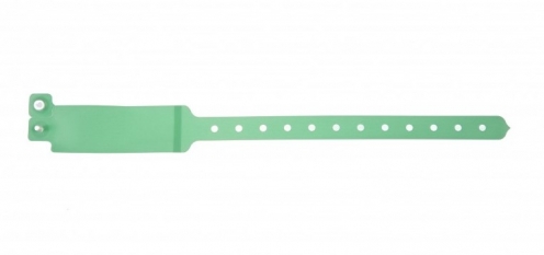 1474064 - Bracelet hôpital adulte Vert pâle avec étiquette 