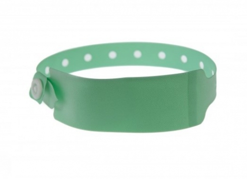 1474064 - Bracelet hôpital adulte Vert pâle avec étiquette  - Vue 2