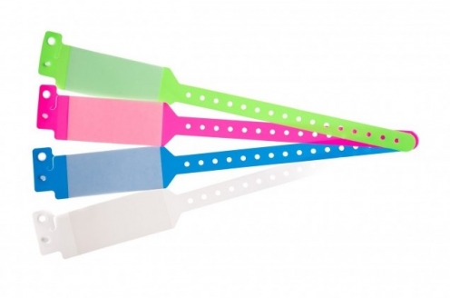 1474140- Bracelet hôpital Blanc adulte avec rabat d'étiquette  - Vue 2