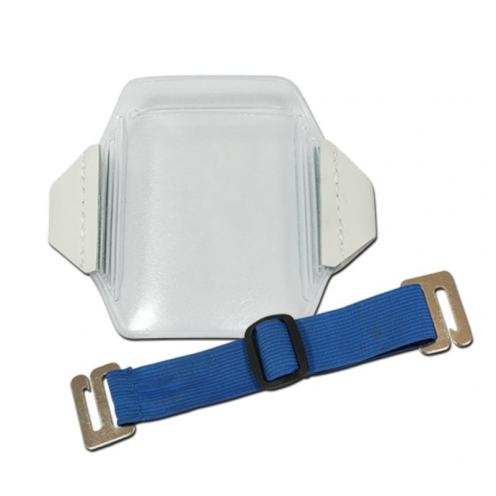 Porte-badge brassard format vertical bleu - Lot de 100