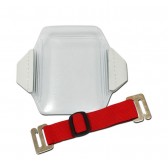 Porte-badge brassard format vertical rouge - Lot de 100