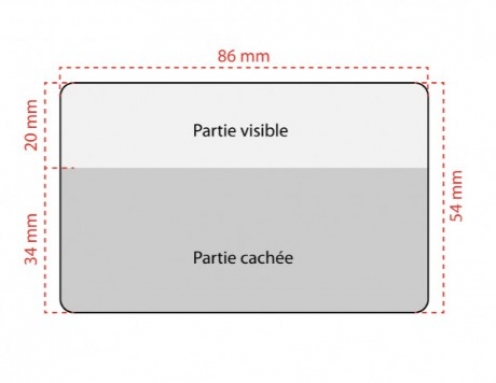 1457015 - Casier mural 25 badges 86x54 - Horizontal  - Vue 3