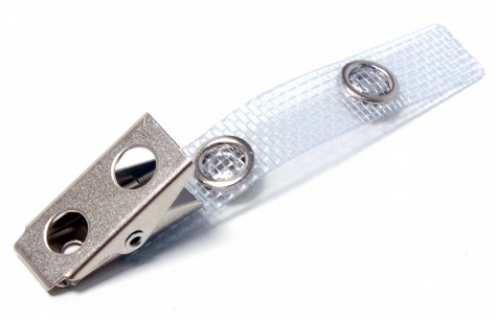 1412001 - Pince crocodile avec lanière renforcée et clip métal