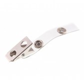 1412000 - Pince crocodile avec lanière transparente et clip métal