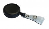 AC217B-ST-BK - Enrouleur de Badge Yo-Yo Premium avec Sangle (Noir) - Sangle de 70 cm 