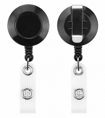 AC217B-ST-BK - Enrouleur de Badge Yo-Yo Premium avec Sangle (Noir) - Sangle de 70 cm  - Vue 2