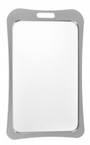 1454261 - Porte-badge métallisé argenté (lot de 50) - Verticale