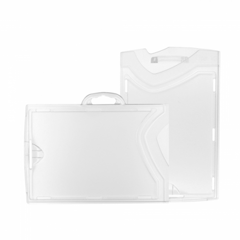 1454252 - Porte-badges rigide 86x54 translucide recto/verso - vertical - Vue 2