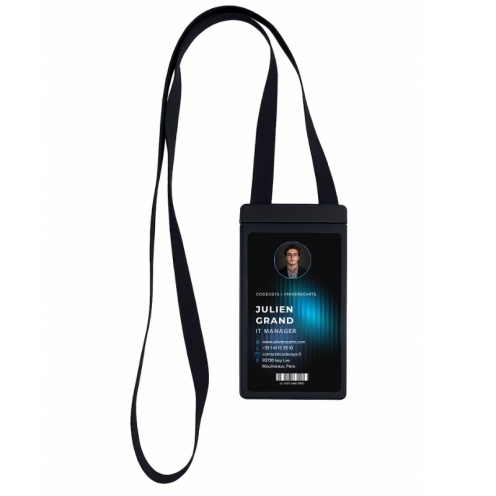 Cordon + porte-badge rétractable tout-en-un VM50 (lot de 50)