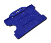 YA302-L-NB-DETECT - Porte-Badge Bleu Bulldog 86x54 - 1 FACE - Métal Détectable