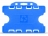 YA302-L-SB-AM(D) - Porte-Badge Bleu Ciel Antimicrobien Bulldog 86x54  - DOUBLE FACE