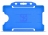 YA302-L-SB - Porte-Badge Rigide Bleu Ciel Biodégradable Bulldog 86x54 perforation oblongue 2 rondes - 1 FACE 