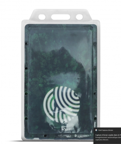 YA322-P - Porte-Badge Économique  (86x54mm) perforation oblongue 2 rondes - Vue 2