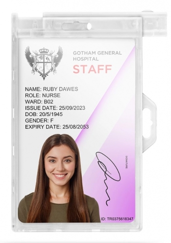 YA330-LP - Porte-Badge ID Ultra Résistant 86x54mm perforation oblongue - Vue 3