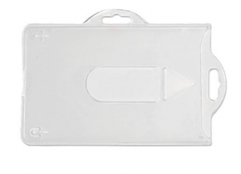 1455800 - Porte-badge semi-rigide pour usage horizontal ou vertical (lot de 100)