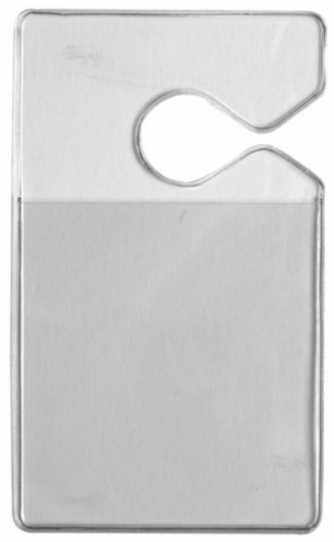 1451100 IDS 73 - Porte-badge véhicule universel avec accroche rétroviseur 86x54mm 100pcs.
