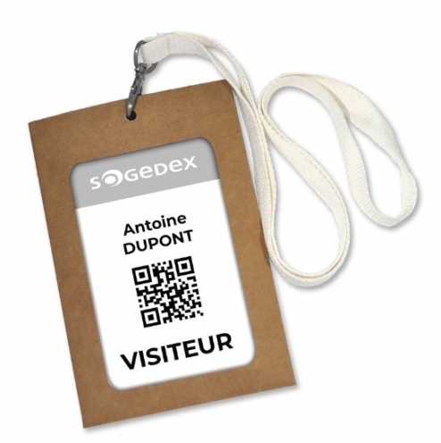 1453230 - Porte-Badge A6 en Carton Écologique - 105 x 148 mm  - Vue 3