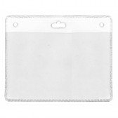 1453021 - Porte-badges souple 105x70 perforation 1 oblongue clip à lanière 