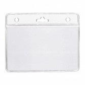 1453300 - Porte-badges souple 86x54 perforation 2 rondes diamètre 5mm 1 oblongue 