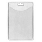 1453002 - Porte-badge souple Horizontal 86x54 perforation oblongue 2 rondes.