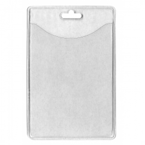 1453002 - Porte-badge souple Horizontal 86x54 perforation oblongue 2 rondes.