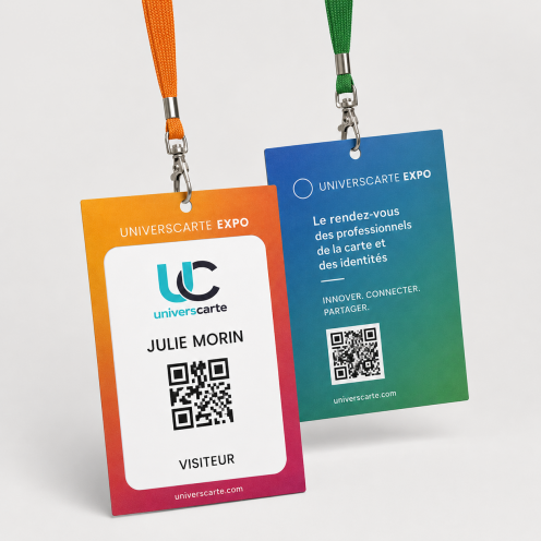 Porte-badge A6 personnalisé en carton FSC – Lot de 100 - Vue 3