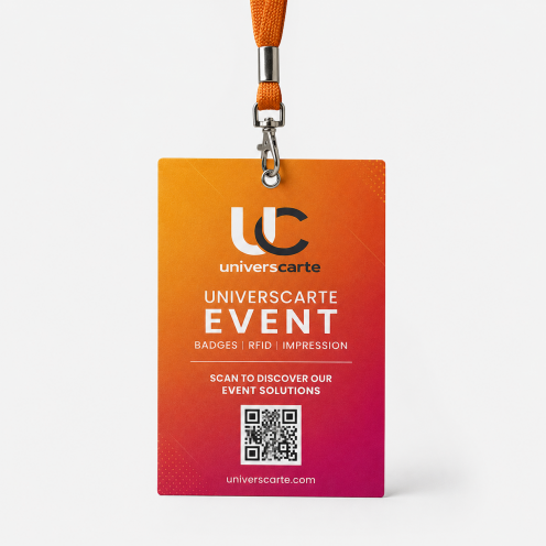 Porte-badge A6 personnalisé en carton FSC – Lot de 100 - Vue 2
