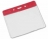 YA301-L-RD - Porte-Badge Souple en Vinyle rouge horizontale 86 x 54 2 rond 1 oblongue