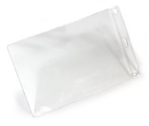 YA301E-P-CL - Porte-Badge A6 Portrait (107x156mm, Transparent) Souple - Evènementiel 