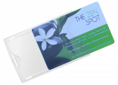 1454250 - Etui-cartes avec 2 faces aspect cristal - 86 x 54  (lot de 100) - Vue 2