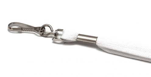 1437210 - Tour de cou Blanc Mousqueton métal Bague métal - Vue 2