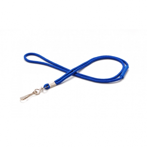1434021 - Cordon rond polyester Bleu Roi avec rupture sécuritaire