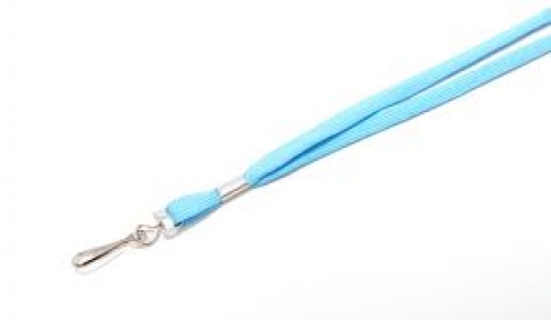 1437215 - Tour de cou Bleu ciel Mousqueton métal Bague métal
