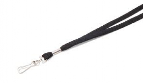 1437216 - Tour de cou Noir Mousqueton métal Bague métal