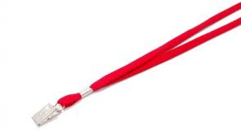 1436014 - Tour de cou Rouge Pince crocodile Clip métal