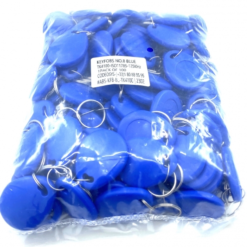 Porte-clés ABS d'identification Goute Bleu RFID TK4100 125khz - Vue 3