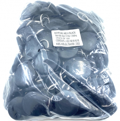 Porte-clés ABS d'identification Goute Noir RFID TK4100 125khz - Vue 3