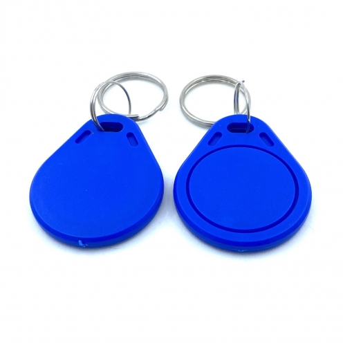 Porte-clés d'identification triangle arrondi bleu RFID TK4100 125khz