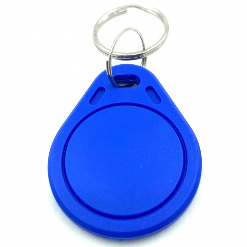 Porte-clés d'identification triangle arrondi bleu RFID TK4100 125khz - Vue 2