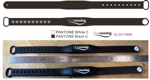 Bracelets RFID silicone personnalisés compatible MIFARE de NXP SLIMBAND-GD260 LOT DE 50