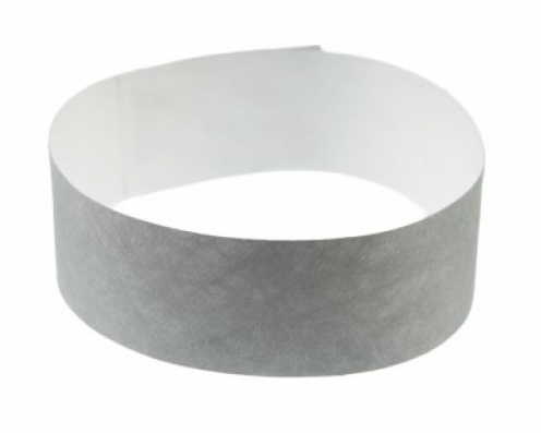1474235 - Bracelet papier Argenté indéchirable Tyvek 25 mm