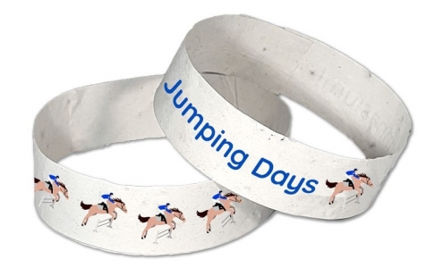 1474280 - Bracelet en papier à planter - Marquage sur fond blanc