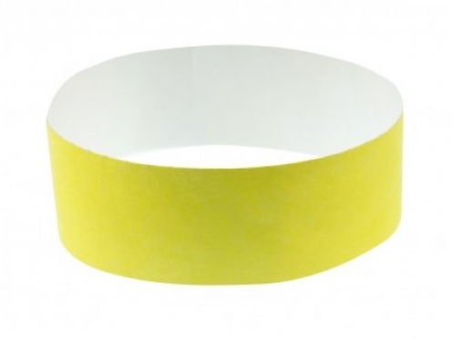 1475043 - Bracelet papier Jaune indéchirable Tyvek 19 mm  