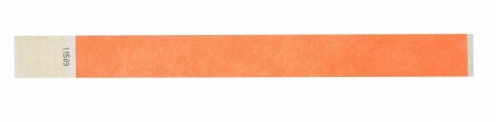 1475046 - Bracelet papier Orange-Fluo indéchirable Tyvek 19 mm  - Vue 2