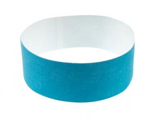1475047- Bracelet papier Bleu-Fluo indéchirable Tyvek 19 mm  