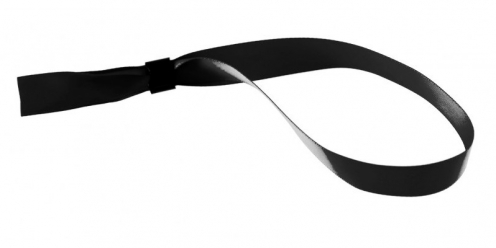 1474330 - Bracelet tissu satin Noir 15 mm avec boucle de fermeture 