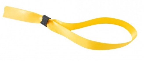 1474332 - Bracelet tissu satin Jaune 15 mm avec boucle de fermeture 
