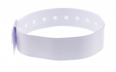 1474010 - Bracelet plastique vinyle Blanc Type L - mat