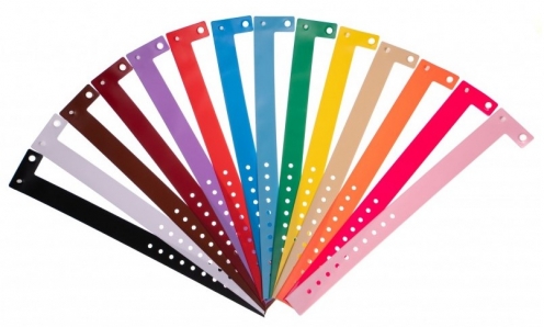 1474012 - Bracelet plastique vinyle Bleu Type L - mat - Vue 3