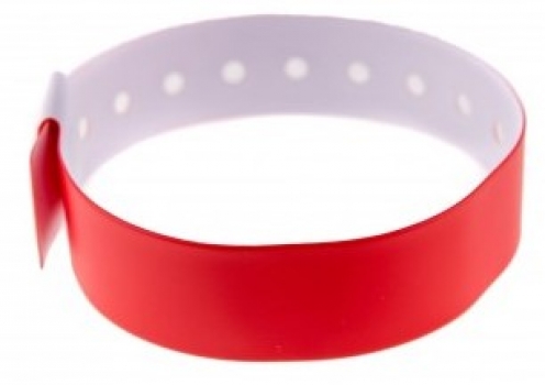 1474014 - Bracelet plastique vinyle Rouge Type L - mat 